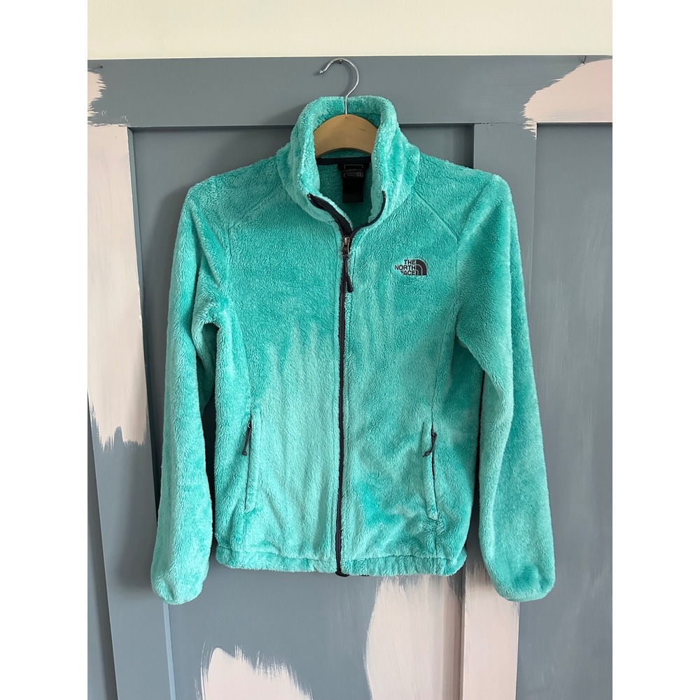 The North Face Osito Fleece Jacket Womens XS Turquoise Blue Full Zip Soft Plush‎